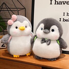 25/32cm Fatty Female Male Penguin Doll Plush Toy Fuzzy Stuffed Soft Standing Backpack Dressed Cartoon Animal Kids Gift