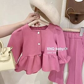 2023 Baby Girls Clothing Set Princess Jackets+pants Elegant Girls Birthday Clothes Kids Children Outfits Fashion Clothing Set