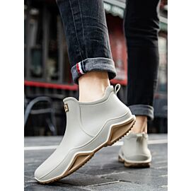 New Rain Shoes Ankle Women Waterproof Shoes Rain Boots Men Anti-slip Wear-resistant Plush Fashion Kitchen Summer Winter