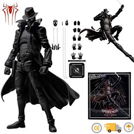 Spider Man Noir ML Peter Parker Ultimate Black Spider Man Earth-90214 Darkness SHF Toys Action Figure Model Kids Gift